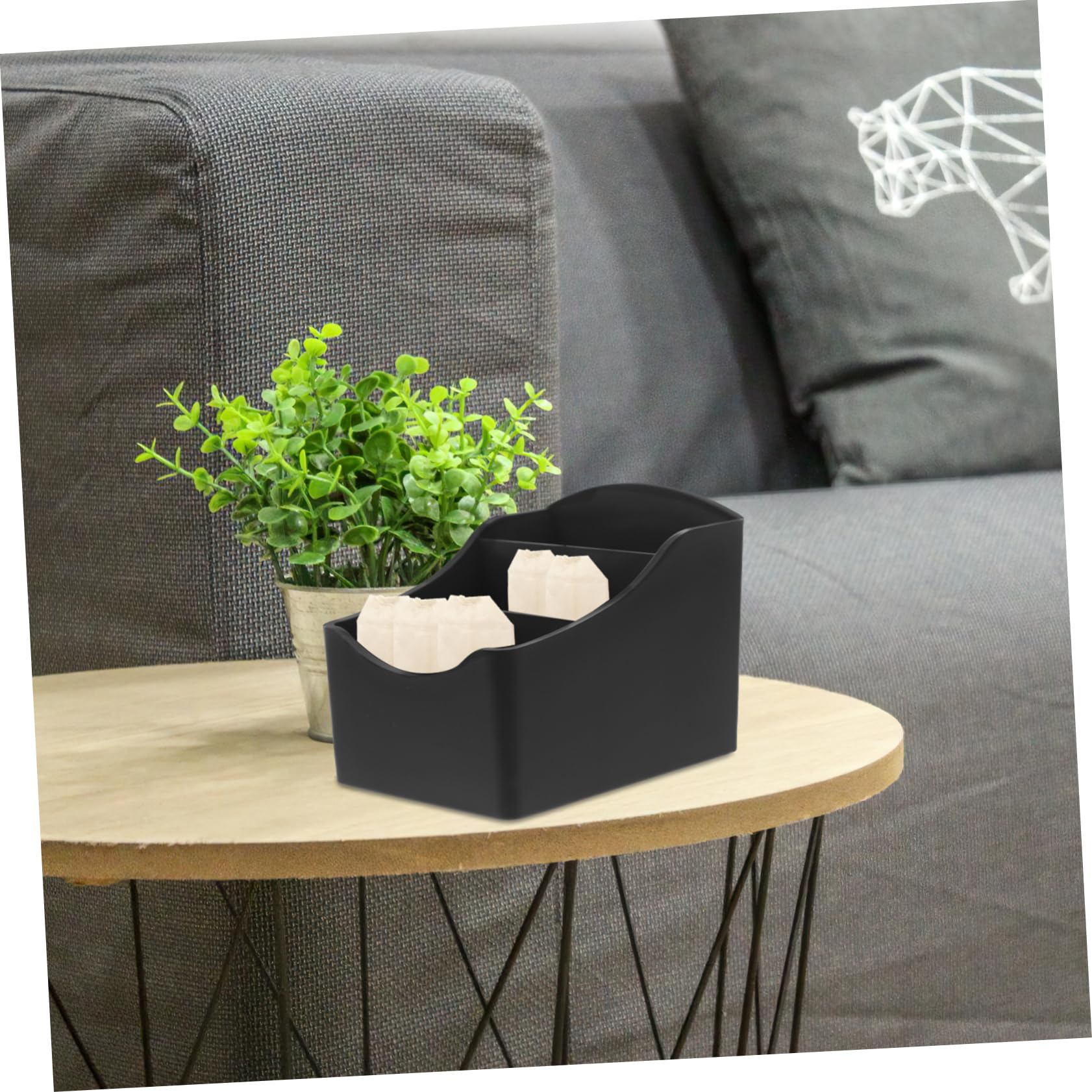 SOLUSTRE Sugar Packet Holder Tea Bag Storage Box Sweetener Container Bar Counter Organizer