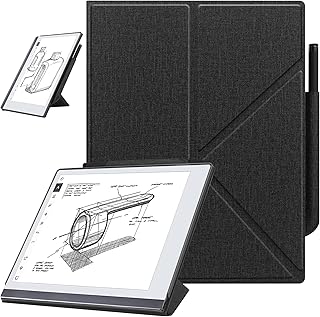 HoYiXi Case for Remarkable 2 Paper Tablet 10.3 Inch (2020 Released) - with Stable Folding Stand Design and Pen Pocket,Remarkable 2 10.3" Digital Paper Tablet Cover,(Not Fit Remarkable 1)- Black