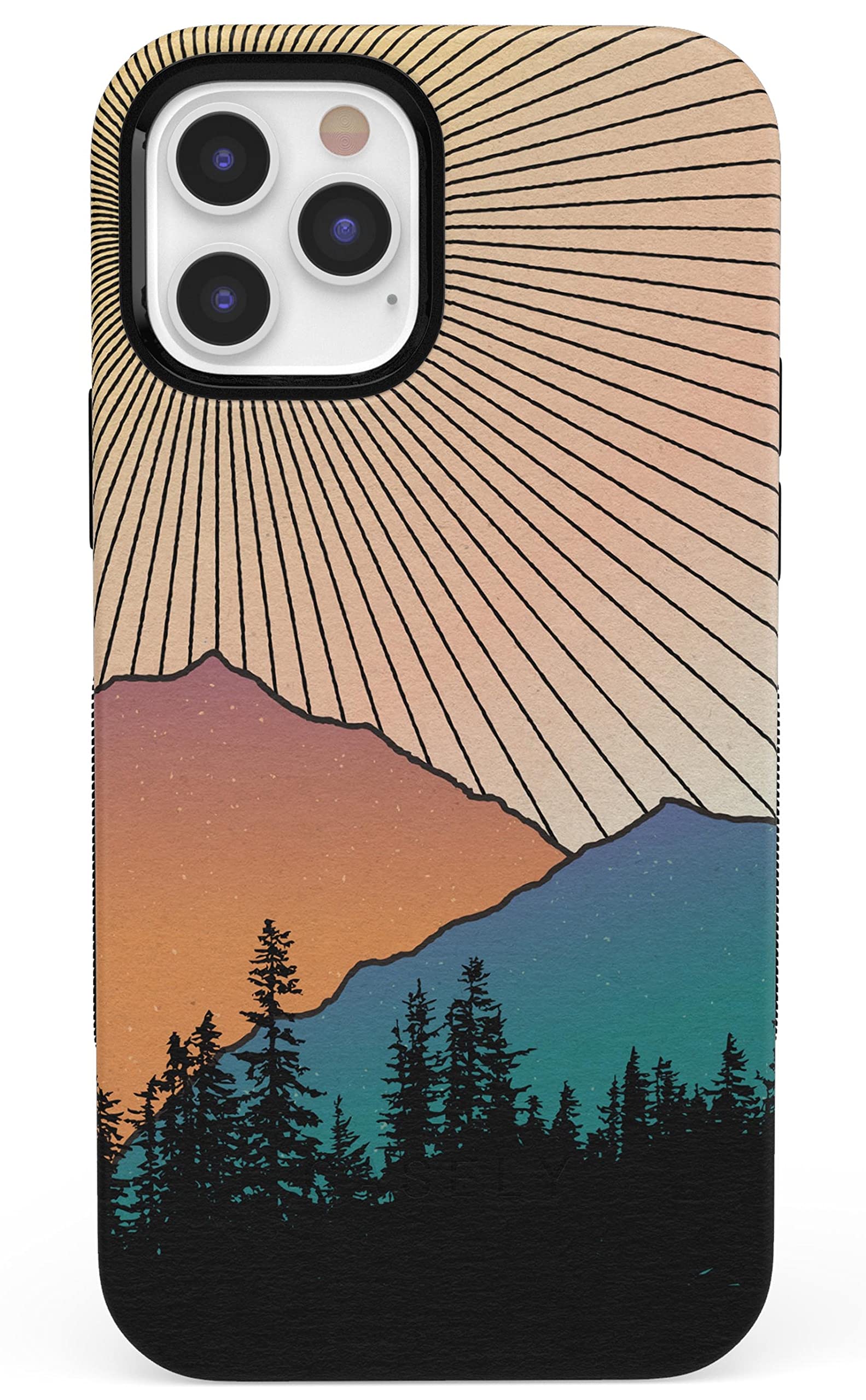Casely iPhone 12 Pro Max Case | Golden Hour | Mountain Sunset | Bold Protective Design | MagSafe Compatible Design