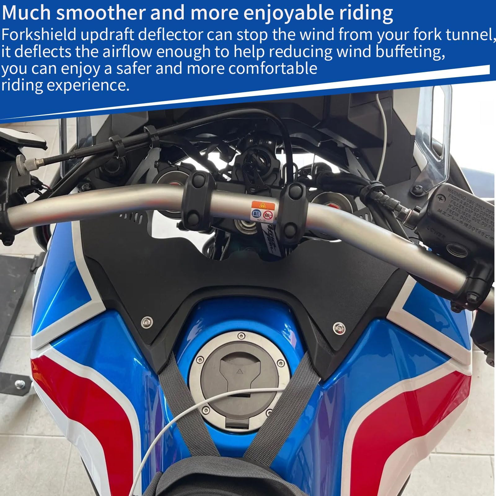 Deflector de corriente ascendente para horquilla de motocicleta, para carenado de cabina a prueba de golpes Africa Twin CRF1100L 2020-2023 Deflectores de viento