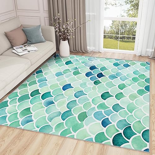 Miniatura 15 de Alfombra retro de 5 x 7, 2 x 3, alfombra circular retro, alfombra geométrica colorida de los años 70, alfombras multicolor de arte pop, alfombra