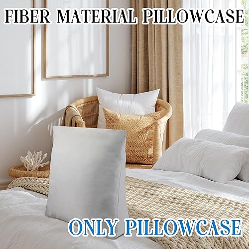 Miniatura 5 de Preboun 2 fundas de almohada de cuña de larga duración con cremallera, fácil de limpiar para dormir en casa, se adapta a almohadas de cuña de 27 x