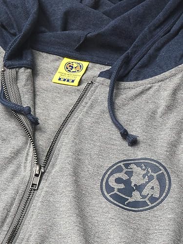 Miniatura 3 de Icon Sports Sudadera ligera con capucha para hombre de la Federación Mexicana de Fútbol Asociación con cremallera completa