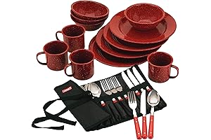 Coleman 24-Piece Camoing Dinnerware Set