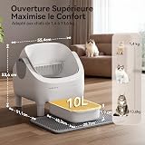 Thereye Litiere Chat autonettoyante avec Application et capteur de sécurité, Ouverture silencieuse, élimination des odeurs, pour Chats de 1,5 à 12,5 kg, Triple Protection Anti-pinceme - 5