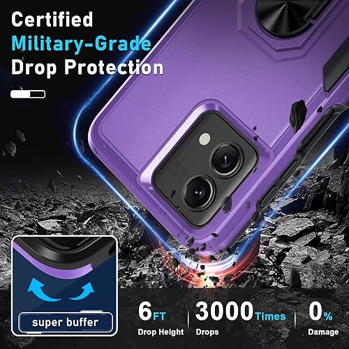 Miniatura 5 de Janmitta Funda compatible con Moto G Stylus 5G 2023 con protector de pantalla, resistente a prueba de golpes, funda de teléfono de cuerpo completo