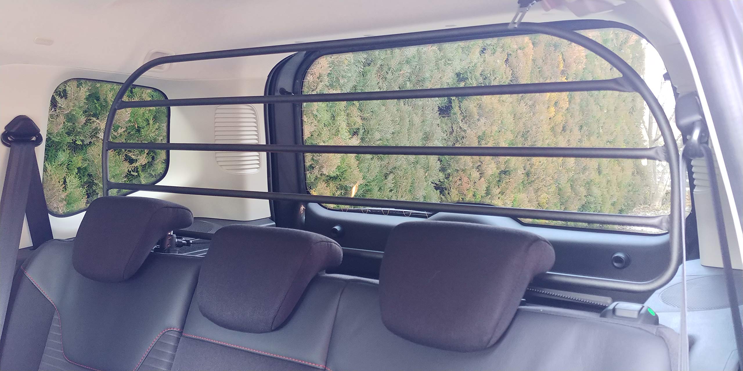 ERGOTECH Divisorio Griglia Divisoria per Ford Tourneo Courier (2015-2023), RDA65HBG-XL, per Trasporto Cani e Bagagli