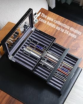 万年筆セット 木製ケース付き Amazon.co.jp: 木製ペンディスプレイボックス、木製万年筆