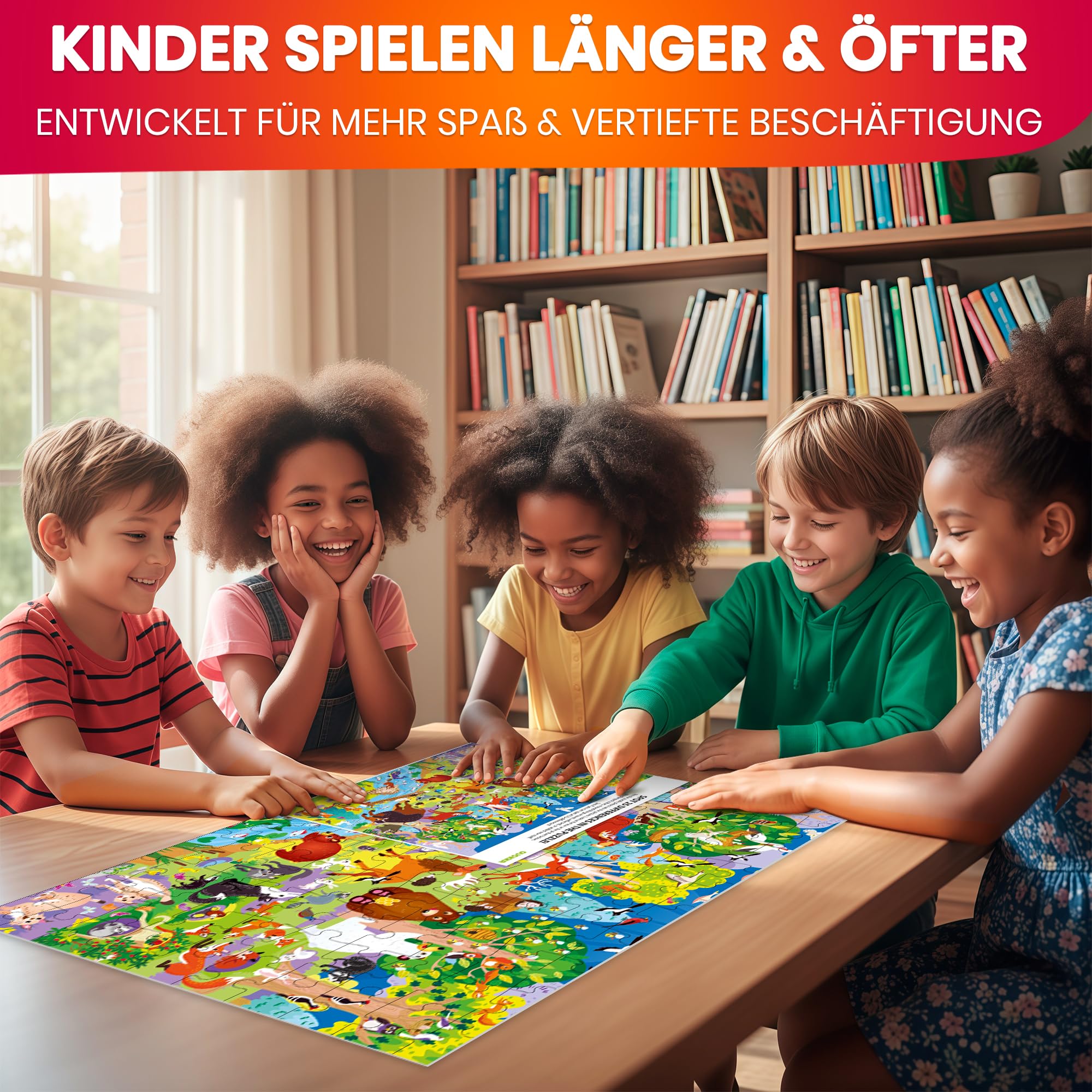 Puzzle ab 4 5 6 Jahre - 4 Set Puzzle 100 Teile von Quokka - Kinder Spiele ab 5-6 Jahre von Insekten Meeres- und Waldtieren – Geschenk für Jungen und Mädchen 7 8