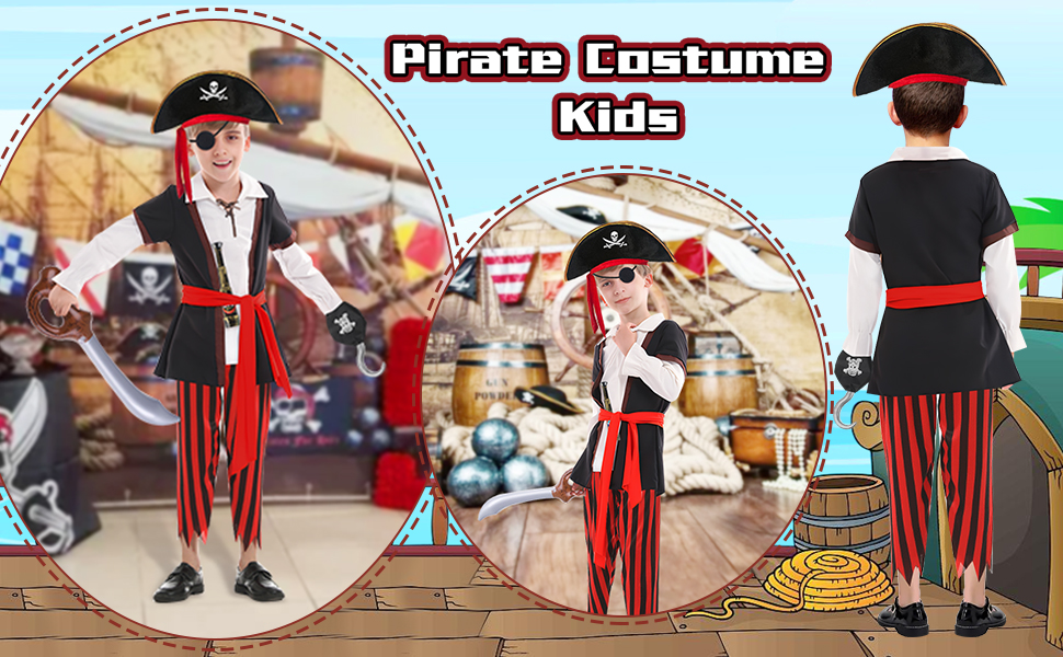 Déguisement Pirate Enfant 5 à 12 ans - Garçon avec Chapeau | Déguiz-Fêtes Déguisement Pirate Enfant 5 à 12 ans - Garçon avec Chapeau | Déguiz-Fêtes