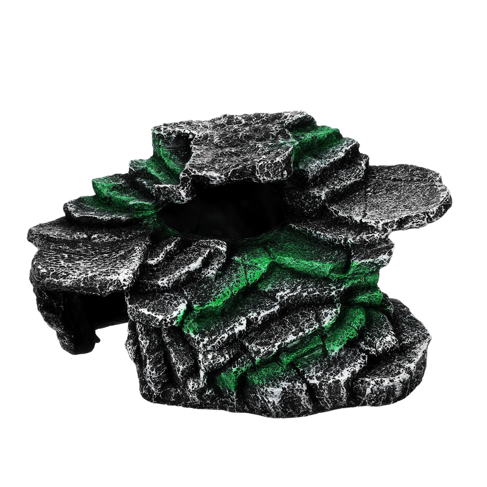 Happyyami Aquarium Decor Rocks Turtle Tank Decoration Basking Platform Reptile Hideout for Fish Tank Perfect Turtle Habitat Accessory