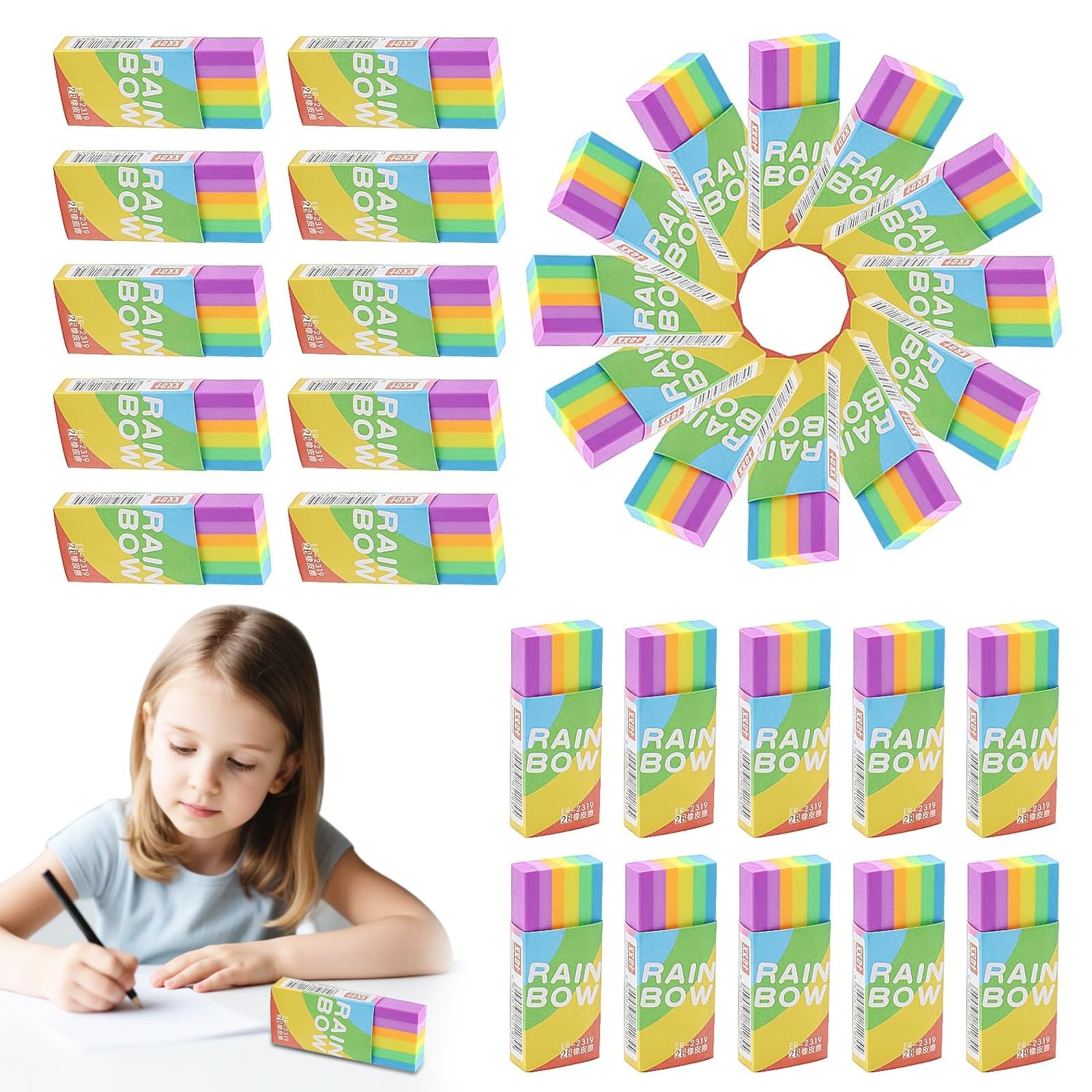 3 Stks/partij 4B Zachte Gum Laat Geen Spoor Studen... – Vicedeal