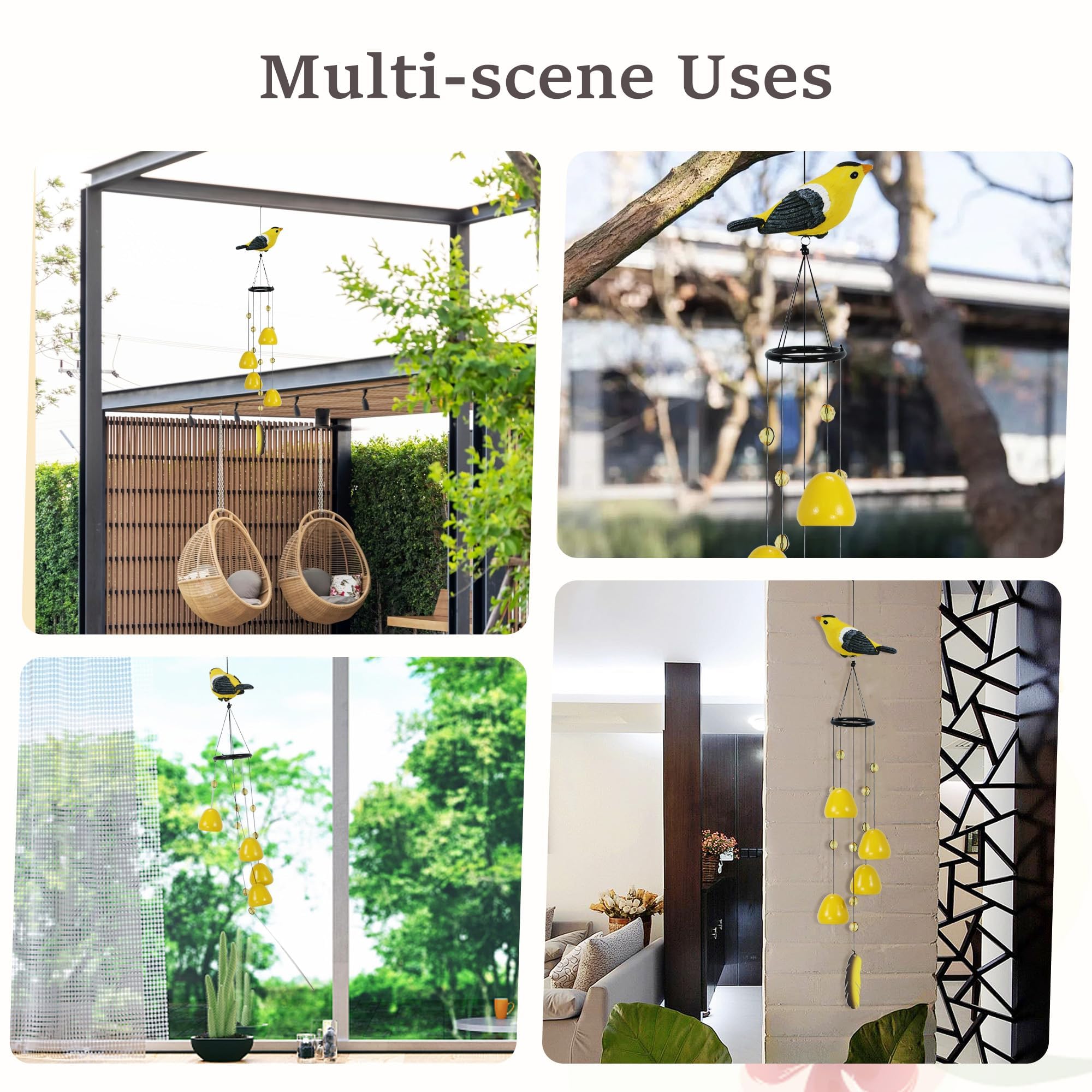 Carson Cherished Moments Vogel-Windspiel – Aus Aluminium, 101 Cm – Für Garten, Terrasse & Veranda