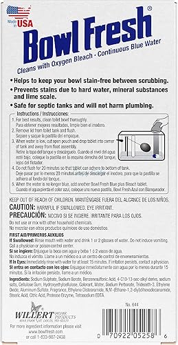Miniatura 4 de Bowl Fresh Blue plus Bleach - Tabletas limpiadoras automáticas para inodoro, pastillas ambientadoras con bórax y blanqueador, 2 unidades (paquete de
