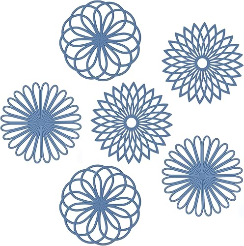 Smithcraft Salvamanteles azules para platos calientes, ollas y sartenes, alfombrilla de silicona para decoración de cocina, alfombrillas resistentes