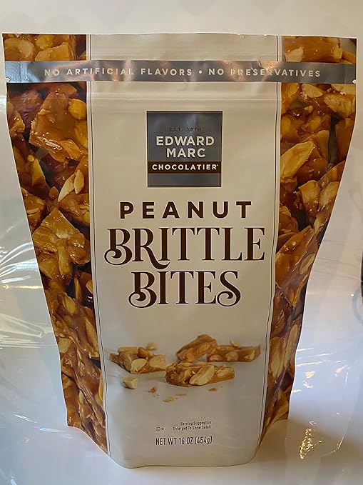 Edward Marc Chocolatier Peanut Brittle Bites, 16 oz