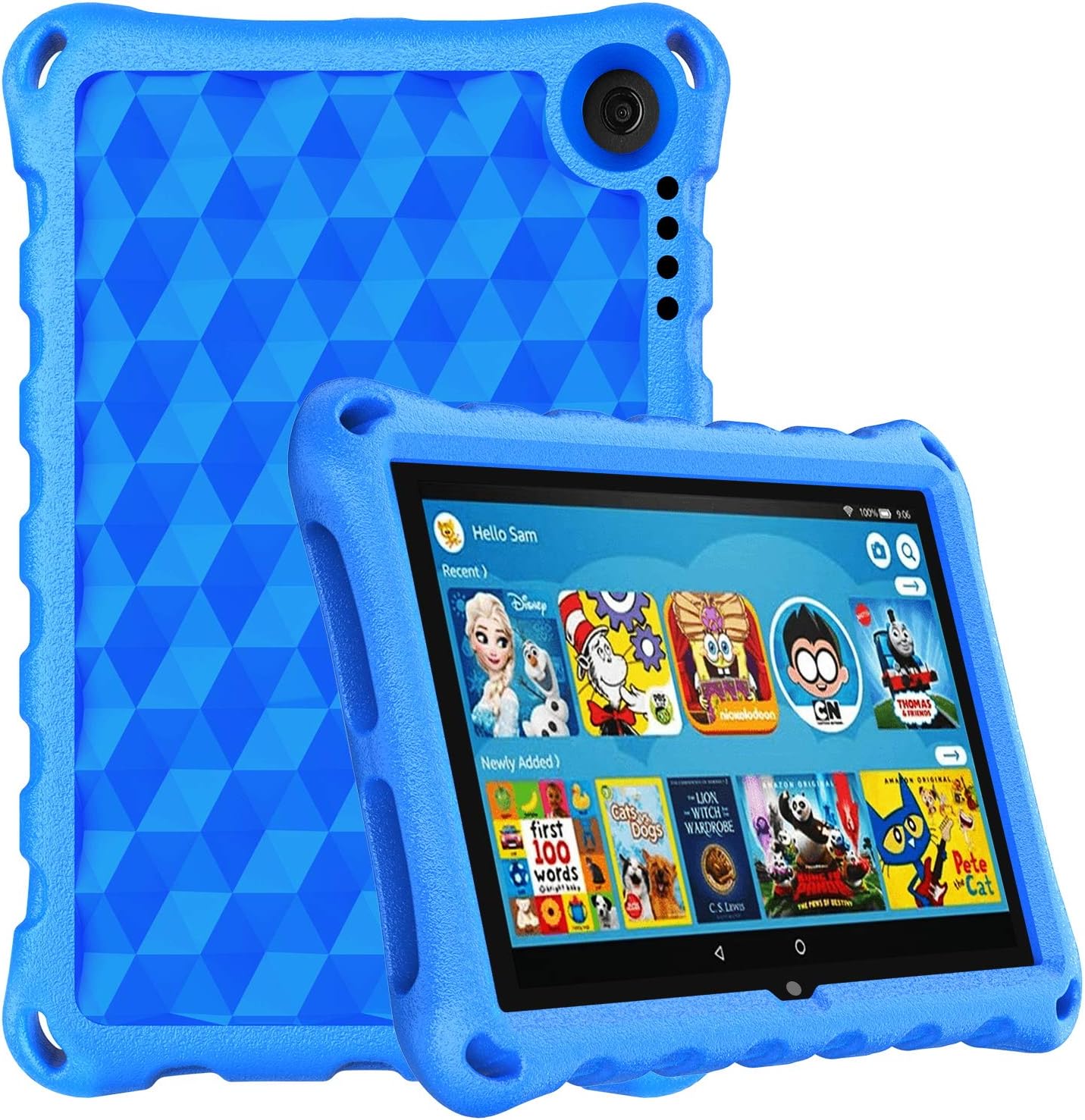 Kids Case Cover for Tablet 8/8 Plus(2020 Release)-DiHines Kids-Proof Non-Slip Protective Case Cover Tablet 8（Blue）