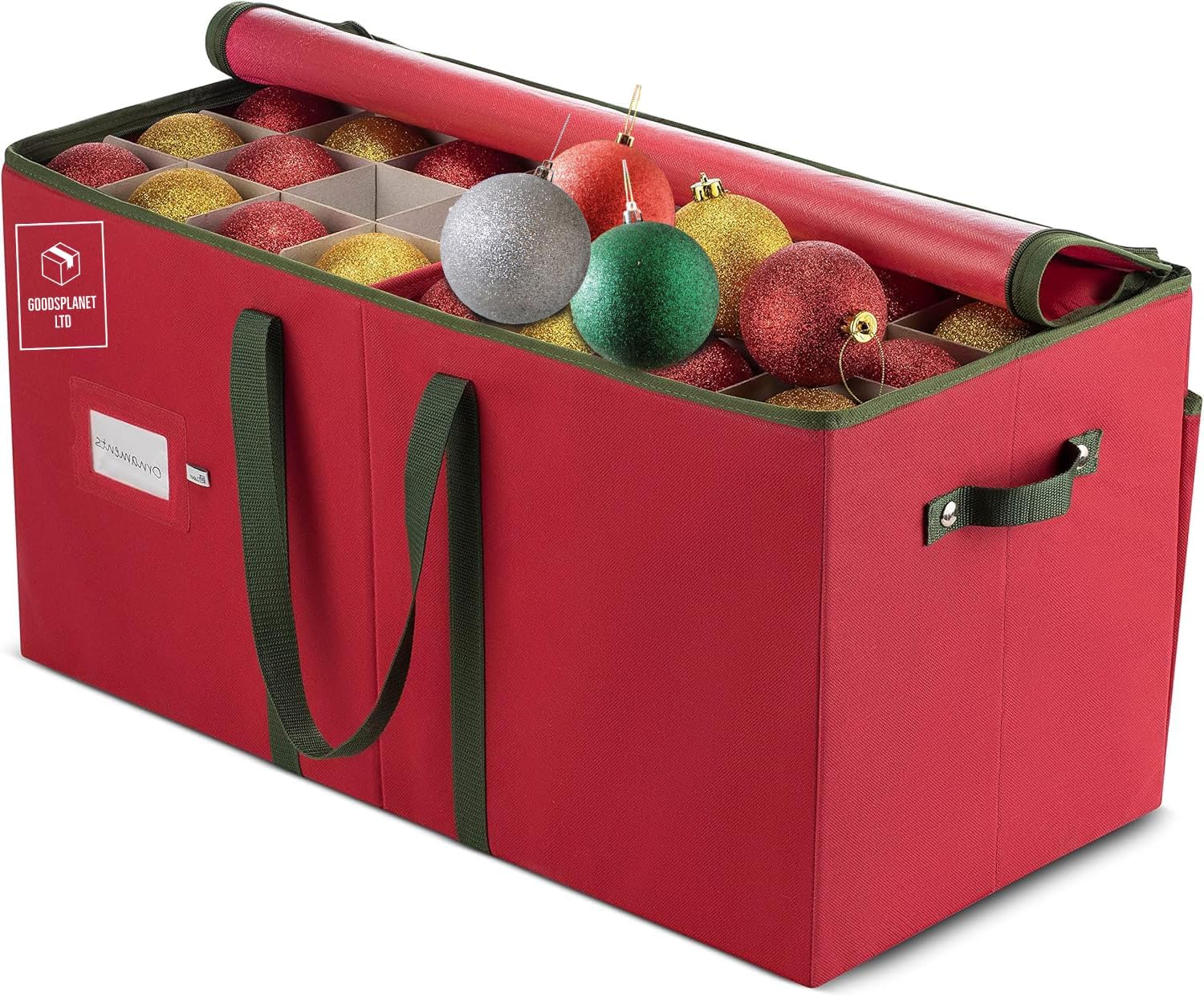 Premium Large Christmas Bauble Storage Box With 128 Dividers