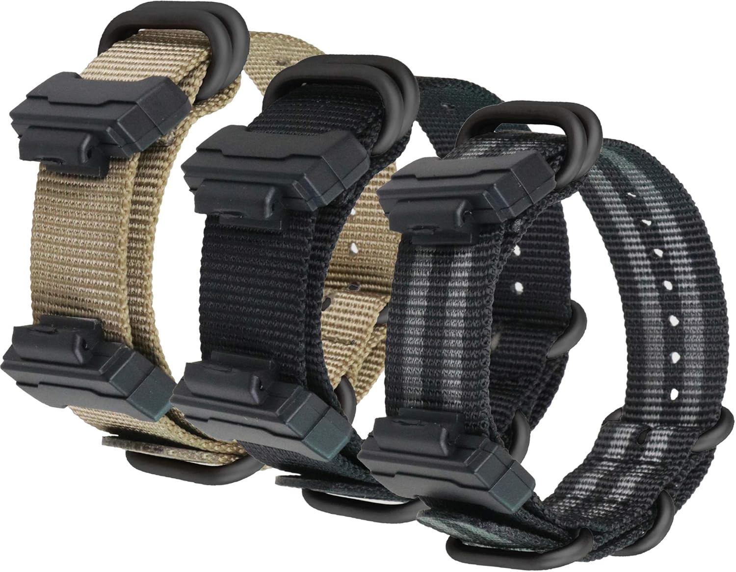 Lijinlan Strap Compatible with Casio G-Shock, Men Nylon Replacement Watch Band for G-Shock DW5600/GWM5610/DW6900/DW9052/GW100/GA100/GD120/GA400