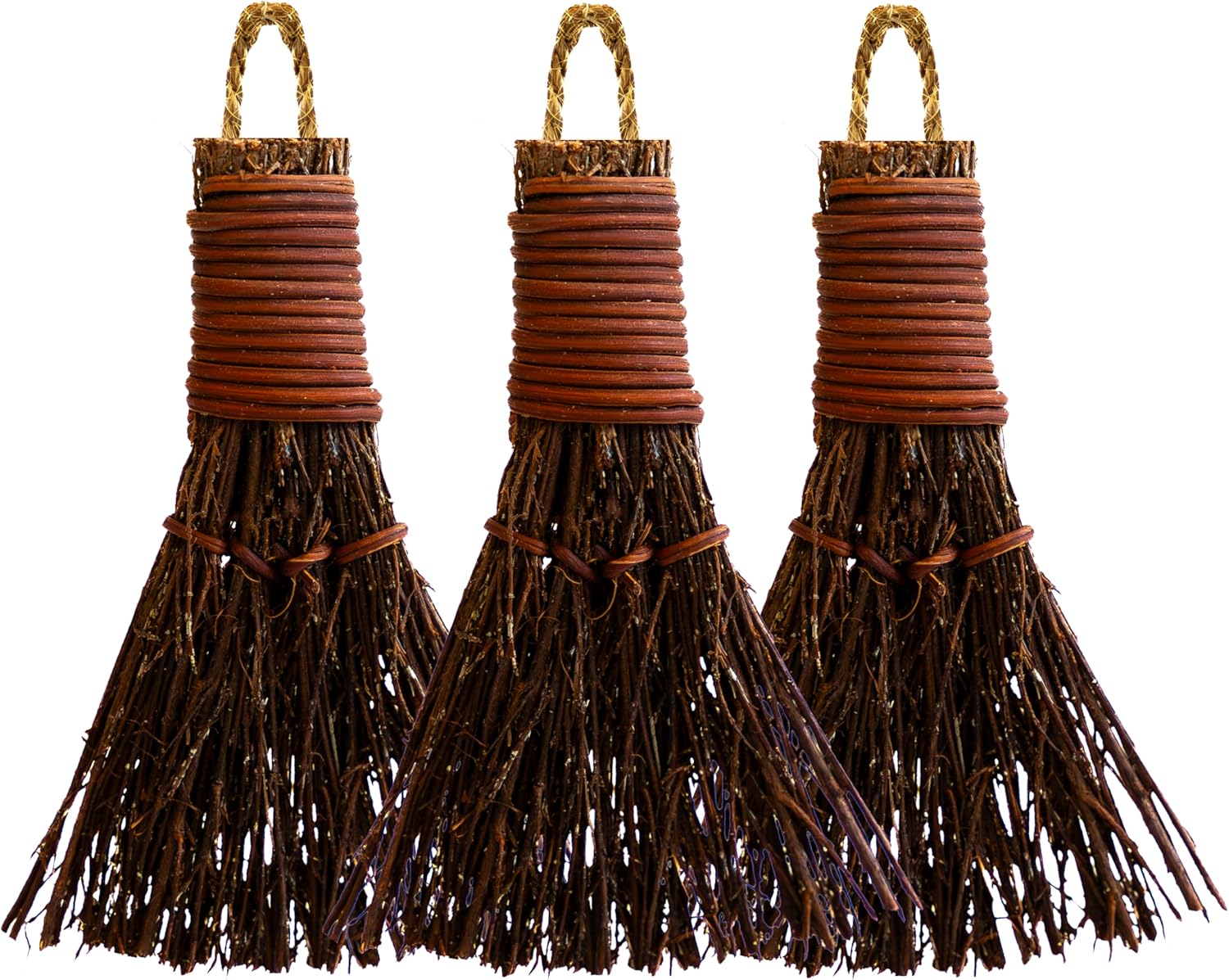 Cinnamon Broom - Cinnamon Scented 3in (12 Pack) Mini Broomsticks - Decorative Witch Broom for Door Protection & Halloween Décor