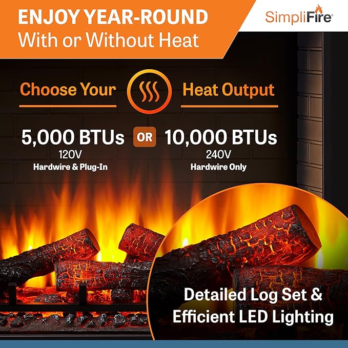 Chimenea Eléctrica SimpliFire 36 Pulgadas Empotrable miniatura 6