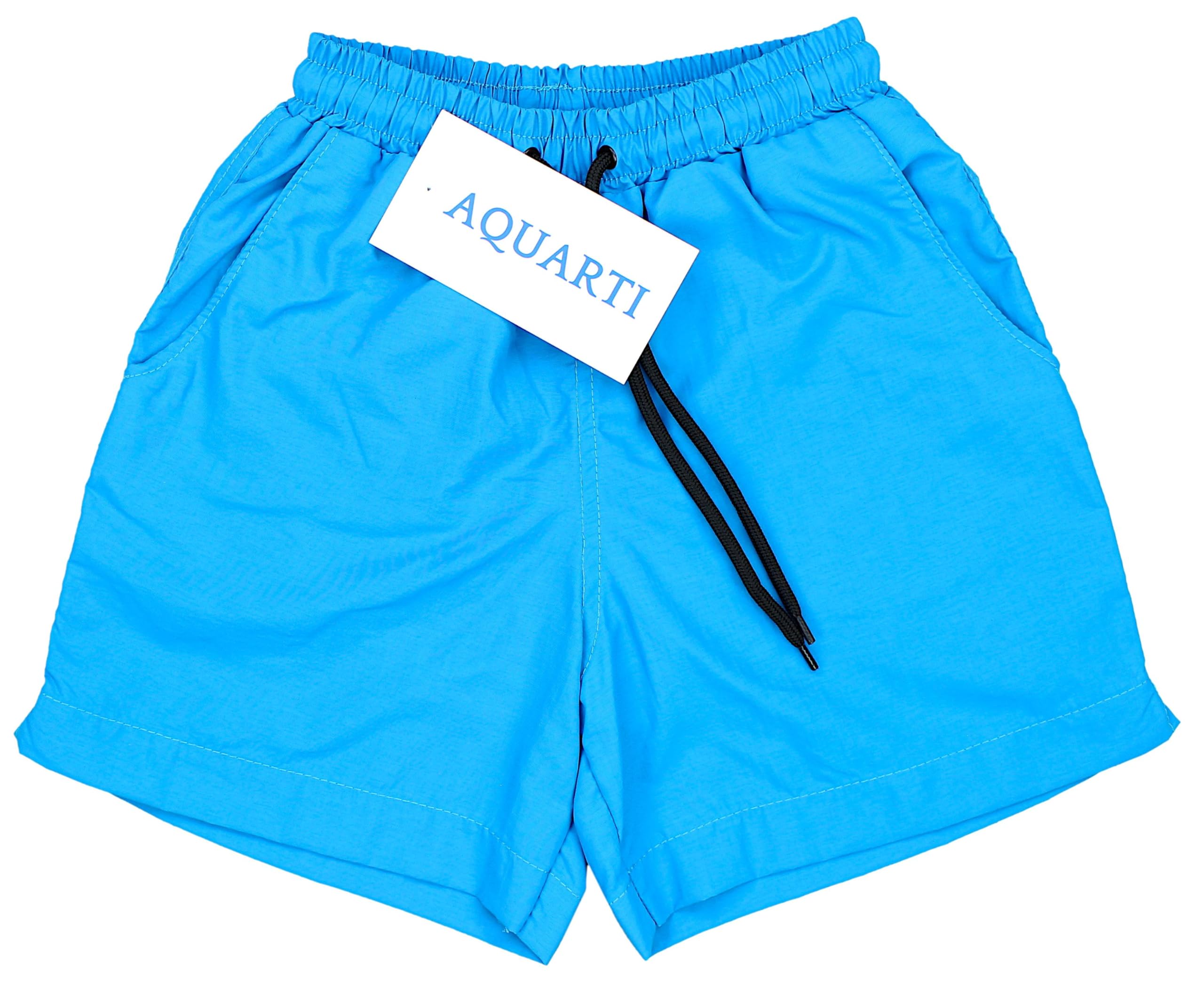 Aquarti Schwimmshorts Jungen Badehose mit Tunnelzug Bermudashorts Schnelltrocknend Sport Boardshorts Shorts Beachshorts