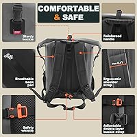 Vista 4 de Waterproof Backpack Dry Bag 35L/55L/85L – Heavy Duty Roll-Top Hiking Backpack for Travel, Kayaking, Boating, Camping, Rafting and Fishing