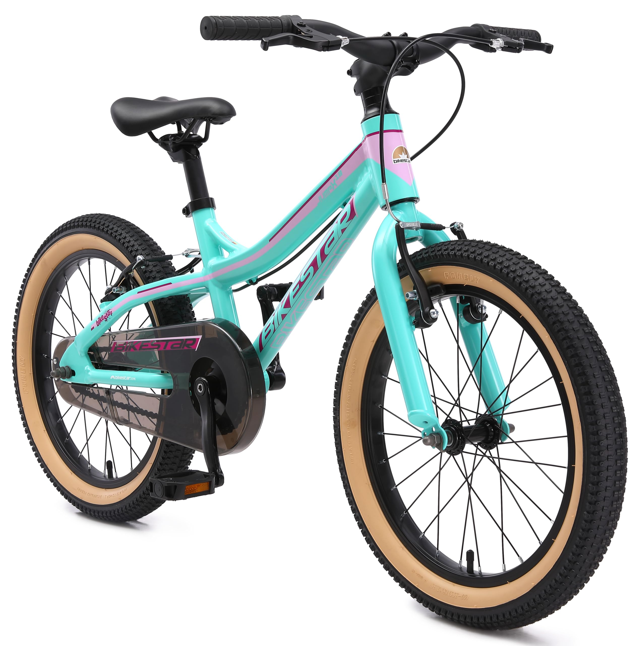 BIKESTAR Kinder Fahrrad Aluminium Mountainbike mit V-Bremse für Mädchen und Jungen ab 5 Jahre | 18 Zoll Kinderrad MTB