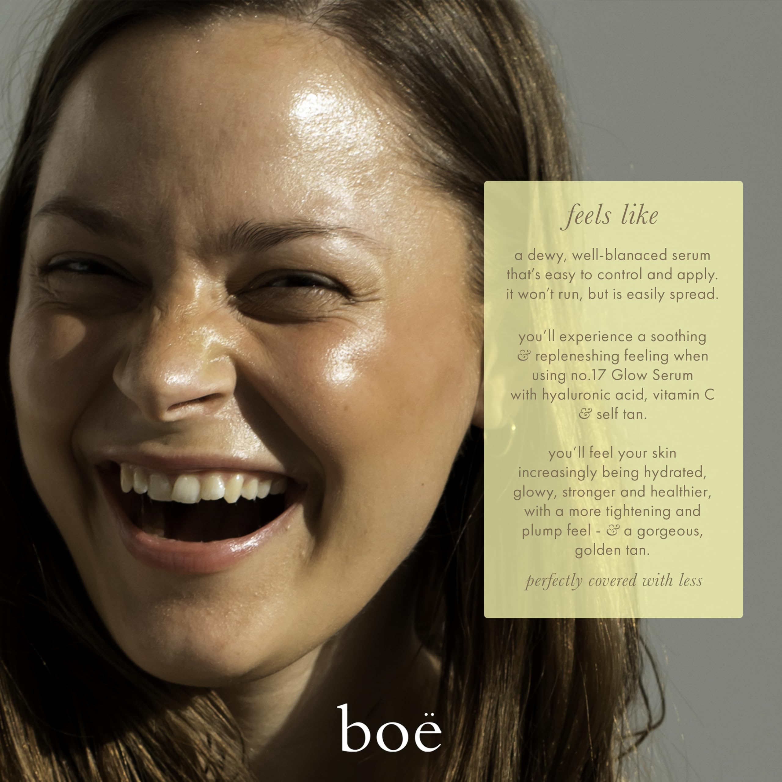 Boë No.17 Face Tanning Serum, 2-in-1 Glow Serum Face Tan with Hyaluronic Acid & Vitamin C, Brightening - Image 3