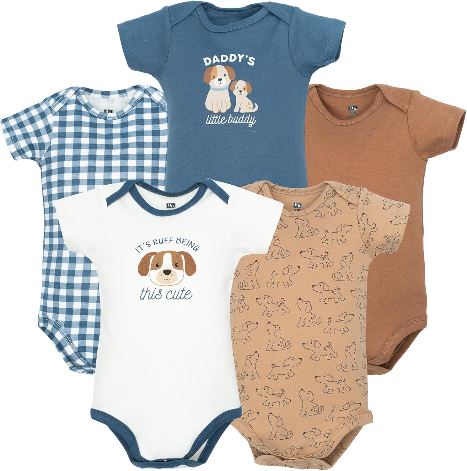 Hudson Baby Unisex Baby Cotton Bodysuits 5-pack