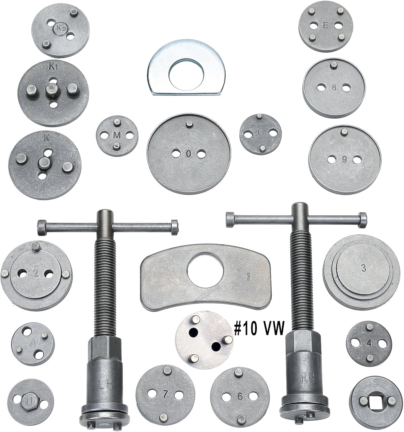 8MILELAKE Disc Brake Caliper Compressor Wind Back Tool 24pc Professional Disc Brake Caliper Tool Set : Automotive