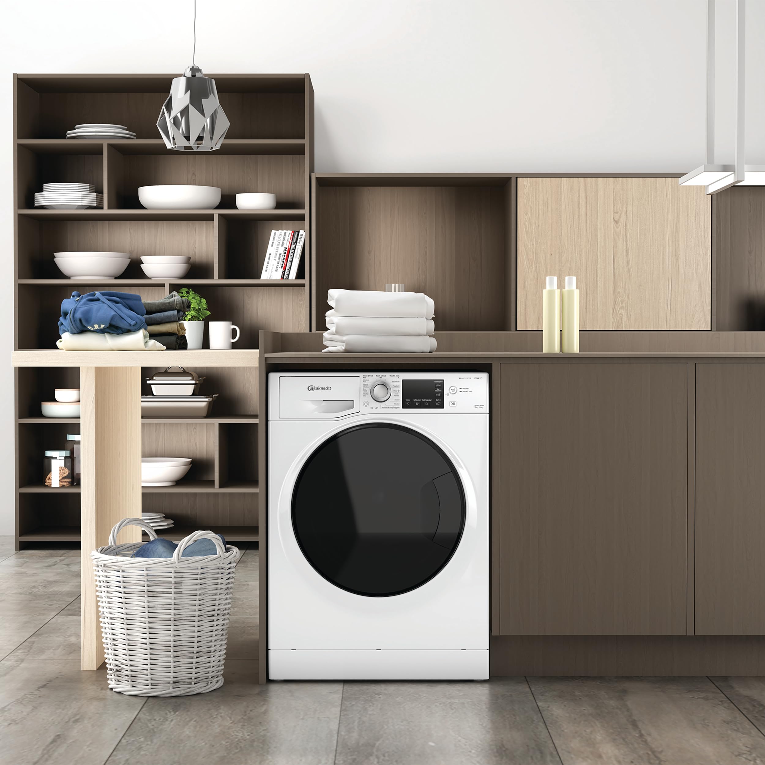 Bauknecht WD 96RC DA Waschtrockner, 9 kg Waschen / 6 kg Trocknen, 1400 U/min, Active Care Wash & Dry, Anti-Allergie-Programm, Dynamic Inverter-Motor, Nachlegefunktion, Weiß