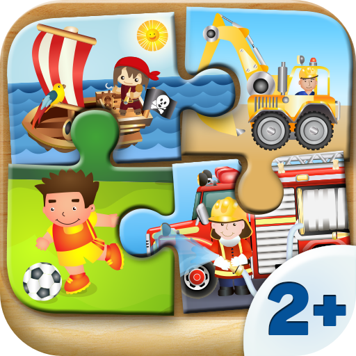 Spiele für Kleinkinder - Holz Puzzle für Jungen (6 Teile) 2+ (von Happy-Touch Kinderspiele und Apps für Kinder)