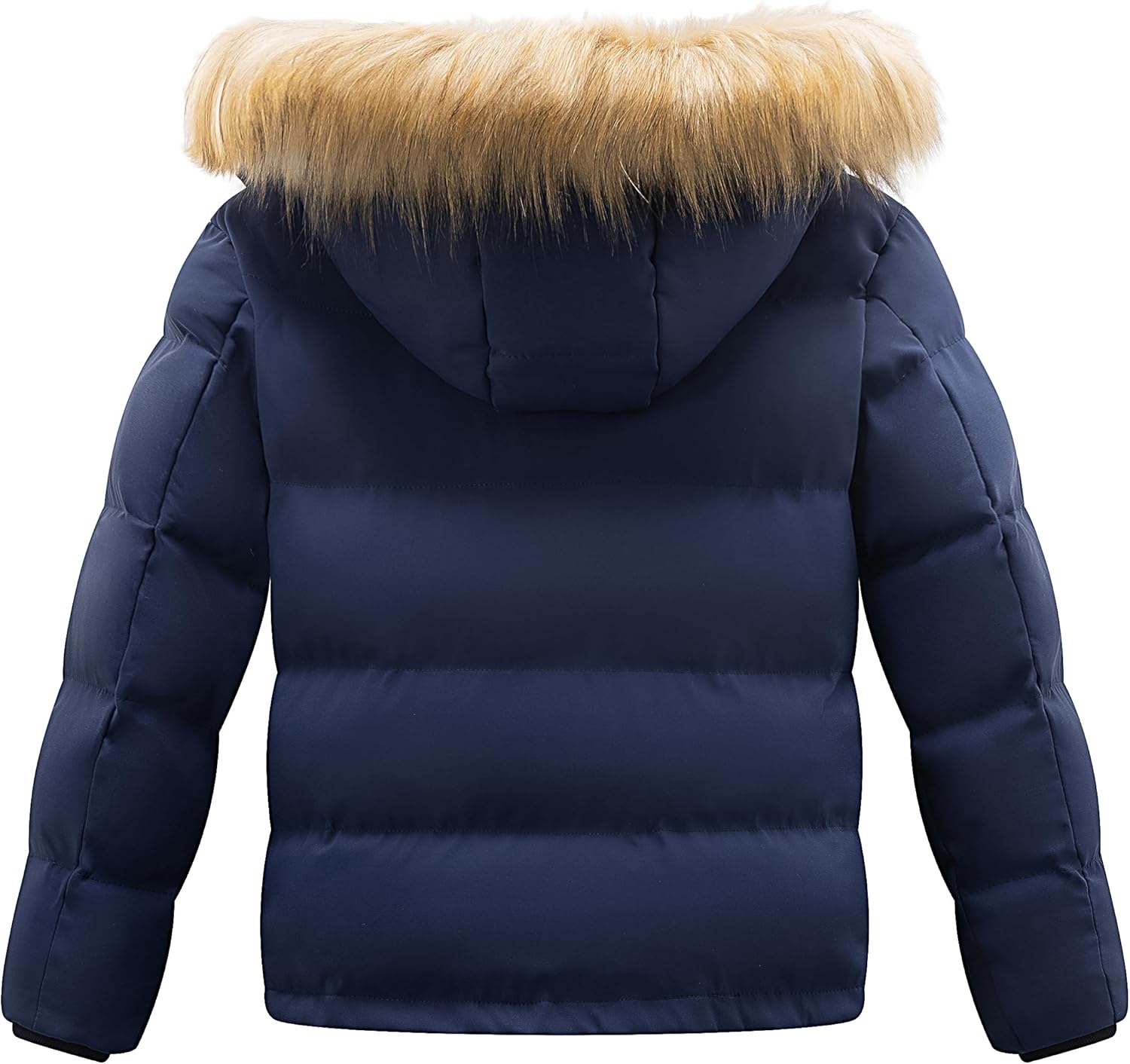 WULFUL Boy's Girls Winter Coats Waterproof Fleece Lined Puffer Jackets Kids Thicken Outerwear With Detachable Hood - Image 2