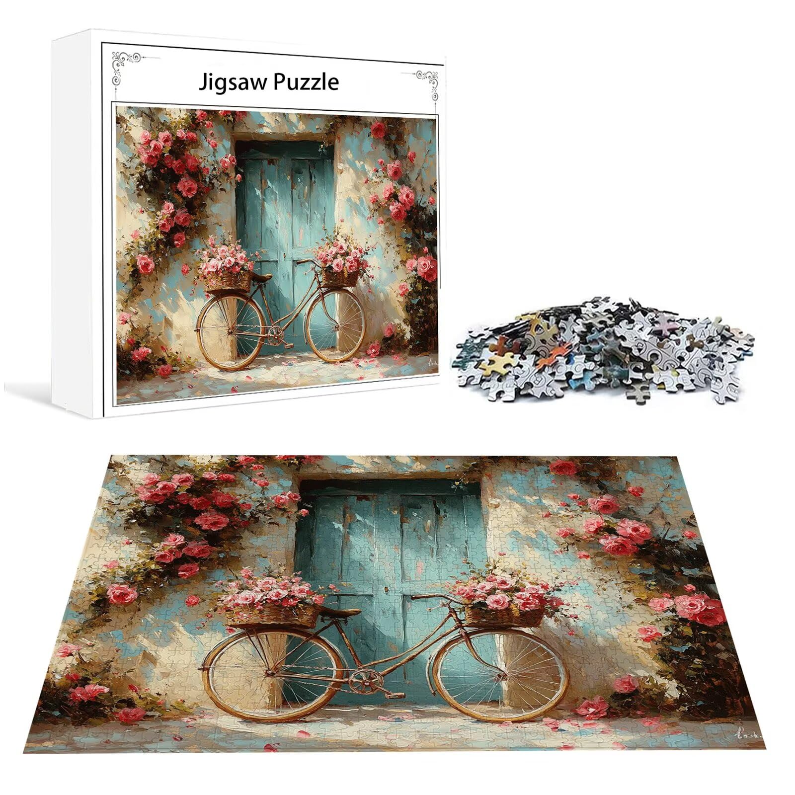 Puzzle kwiatowe, 3000 elementów, dla dorosłych, klasyczne puzzle, rowerowe, wymagające, trudne, edukacyjne zabawki dla dzieci, drewniane puzzle, duże puzzle, odpowiednie dla wszystkich grup wiekowych