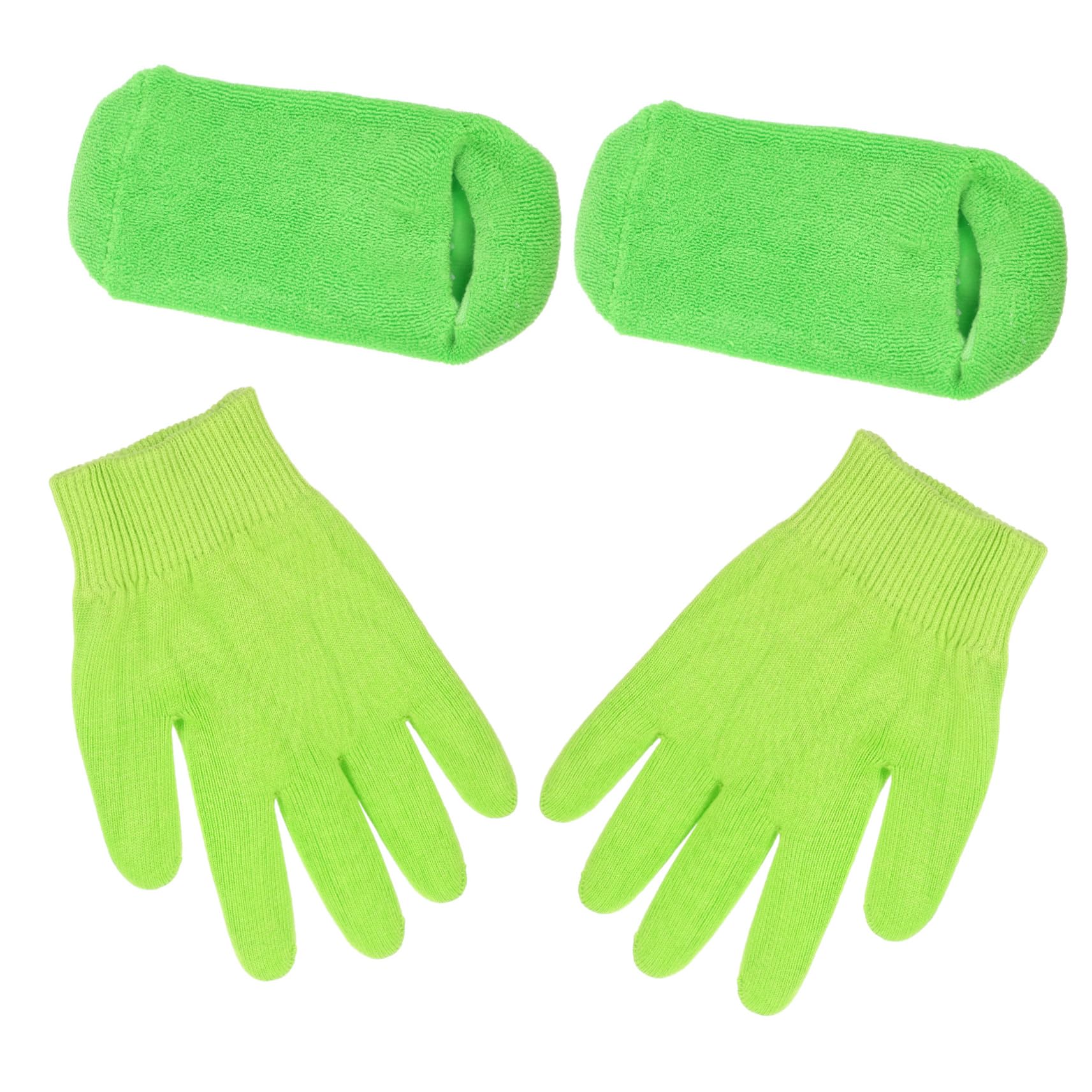 Beavorty 1Set Moisturizing Gloves and Socks for Hand and Foot Care Reusable Overnight Moisturizing Treatment for Dry Skin Comfortable Fit for Women Lightweight Spa Gloves and Socks