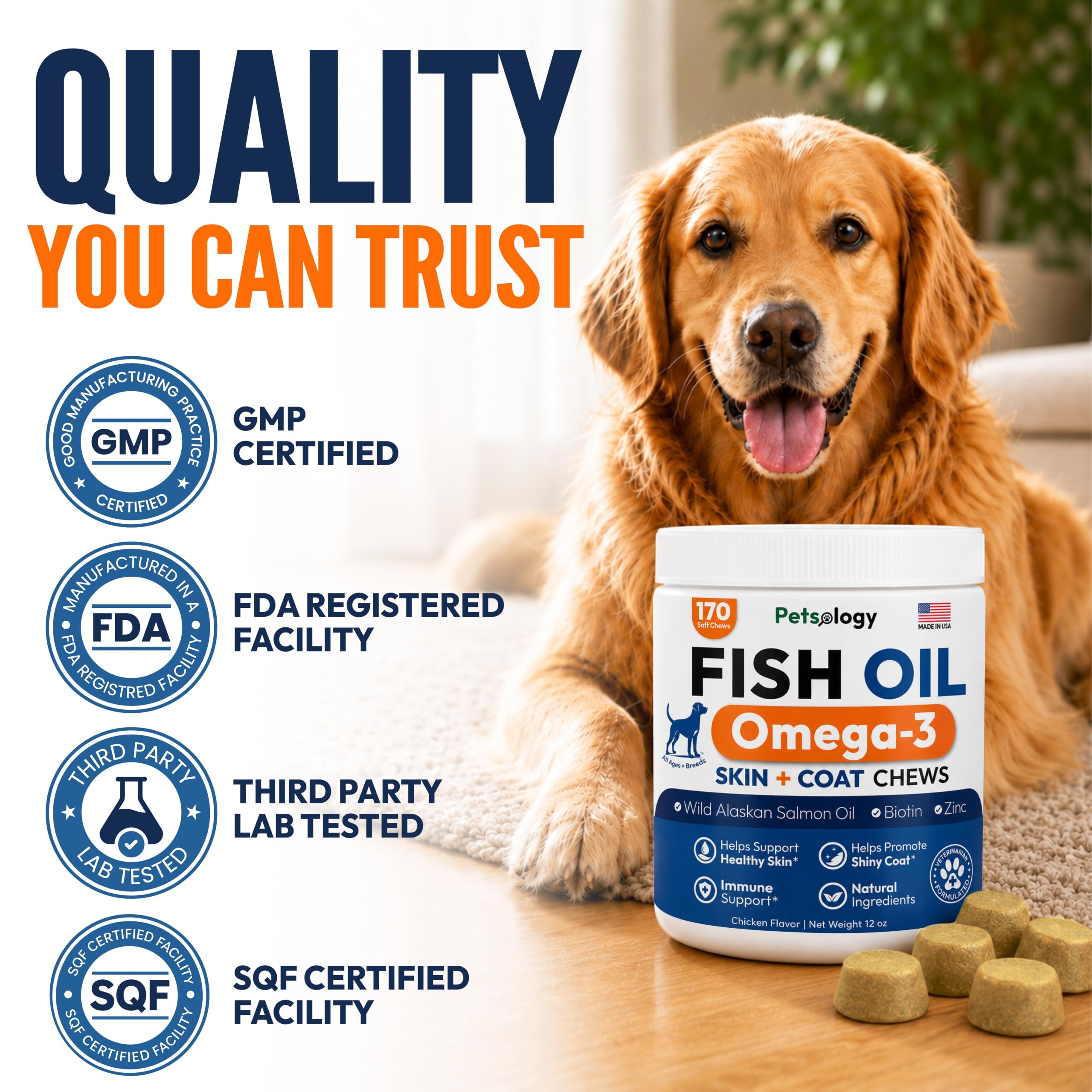 Omega 3 Fish Oil for Dogs - 170 Chews - Omega 3 for Dogs Itchy Skin Relief — Amazon image 6