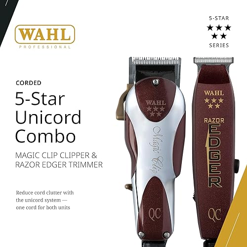 Miniatura 2 de Combo Unicord Wahl Professional 5 estrellas # 8242, reduzca su desorden de cables Incluye el clip mágico y la rasuradora de bordes; ideal para
