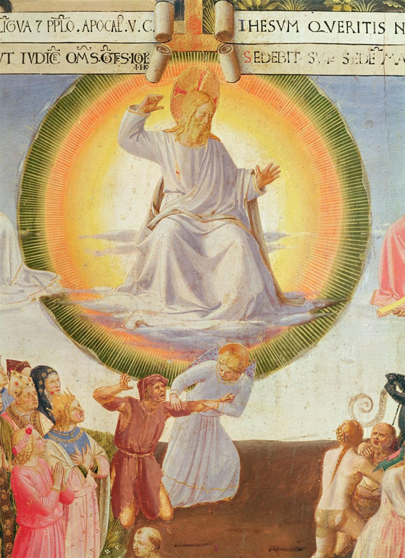 POSTERIIk Famous Print Pop Art Wall Art Graffiti Scenes of the Life of Christ Rd Depicting the Last Judgement Detail of Christ by Fra Angelico Art Prints for Home Decor 60x90cm