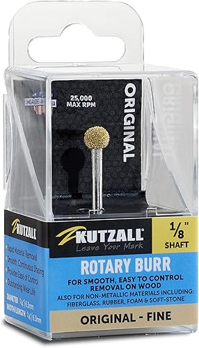 Vista 10 de Kutzall Extreme Sphere - Fresa rotativa de 1⁄8 pulgadas, muy gruesa - Accesorio para carpintería para Dremel, Foredom, DeWalt, Milwaukee Tools.
