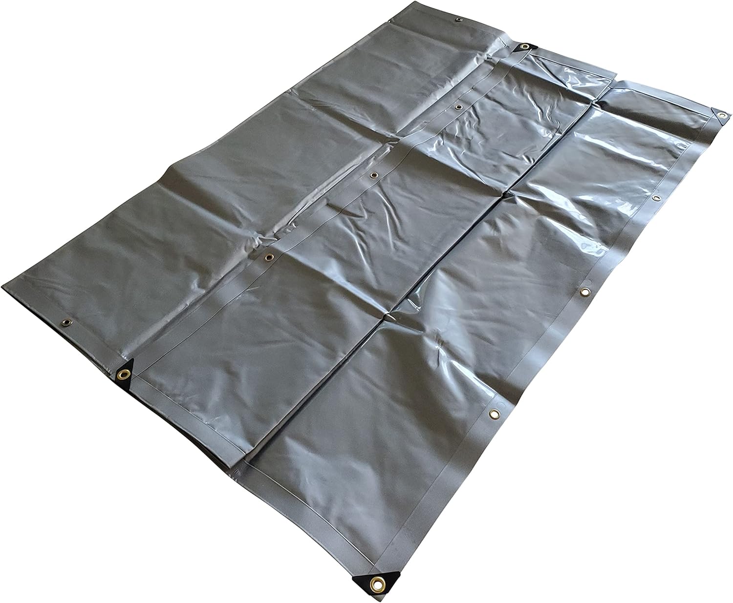 Silver PVC Vinyl Tarp Waterproof UV Resistant HD Military Grade 18oz. (Choose Size) (5' x 7')
