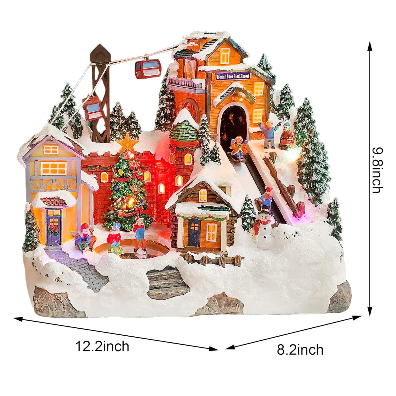 Mason’s Christmas village ボウル　4枚セット Cindeer 26 Pcs Ceramic Christmas Village Set 8 LED Christmas