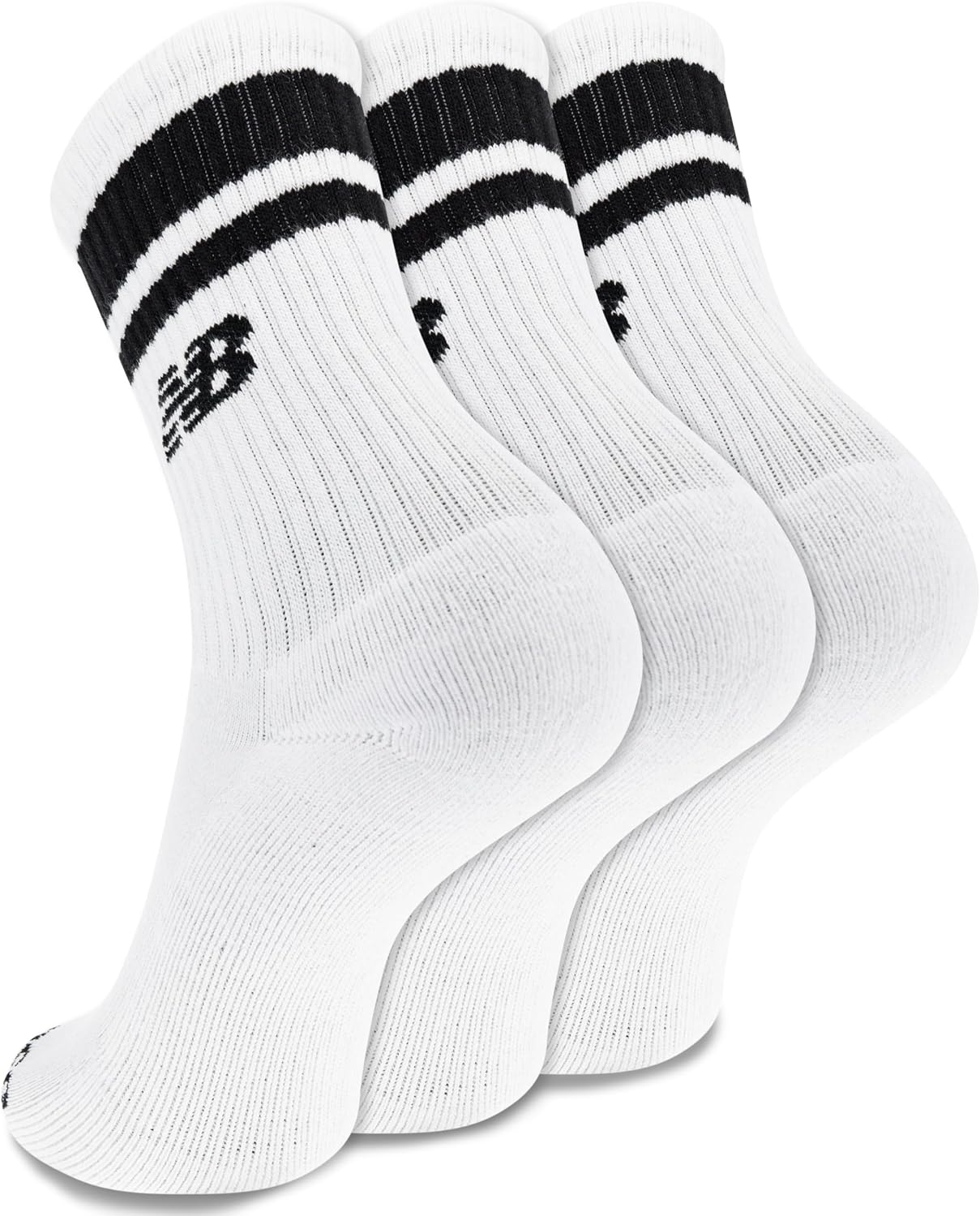 New Balance Unisex Adult Organic Cotton Crew & Mid-crew Socks, 3 Pairs