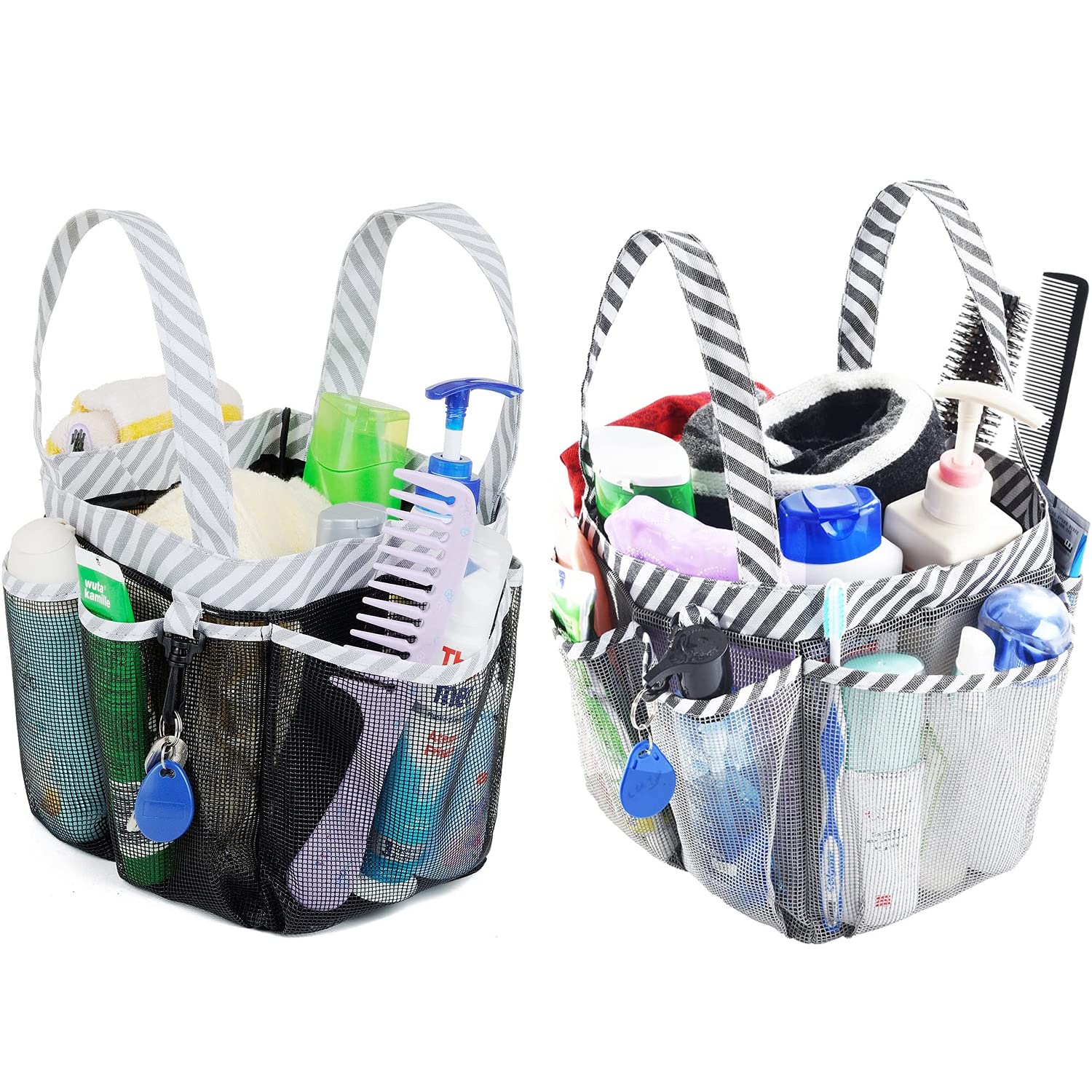 Haundry Mesh Shower Caddy Tote Bag Hanging Portable Basket for College Dorm Toiletry Essentials