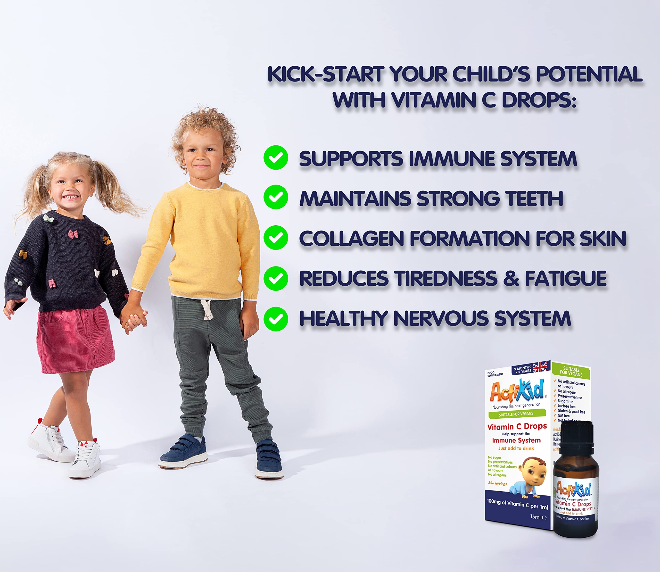 Buy ActiKid Vitamin C Drops 100mg per 1ml 15ml for Infants and