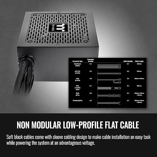 Miniatura 5 de Thermaltake Fuente de alimentación Toughpower GX3 850W 80Plus Gold SLICrossfire Ready ATX 3.0 conector PCIe5 12VHPWR incluido 5 años de garantía