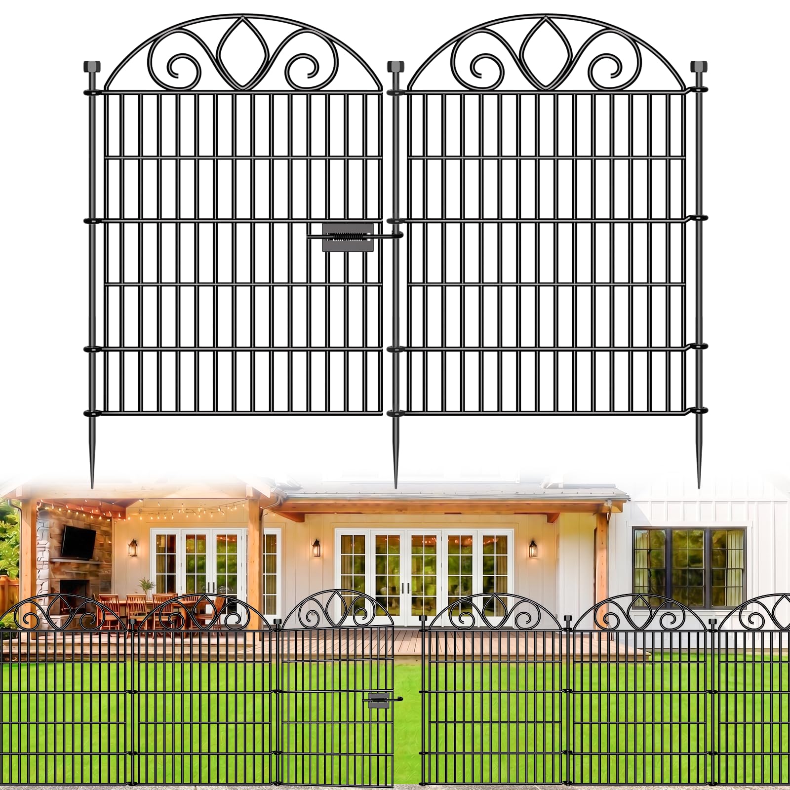 MIWEVRO No Dig Garden Fence