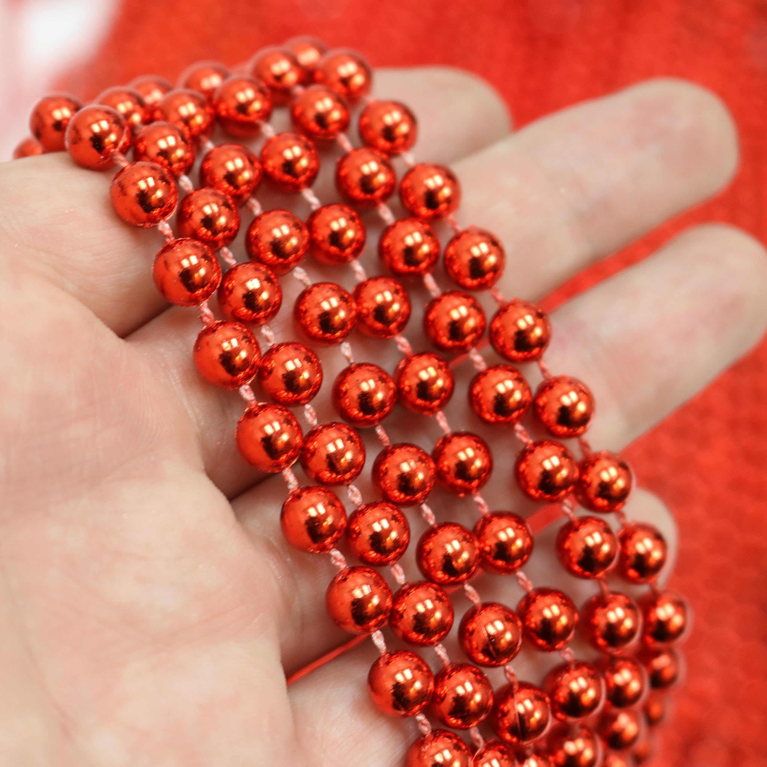 Beads Necklace GiftExpress 72-Pack Metallic Bead Necklaces 33