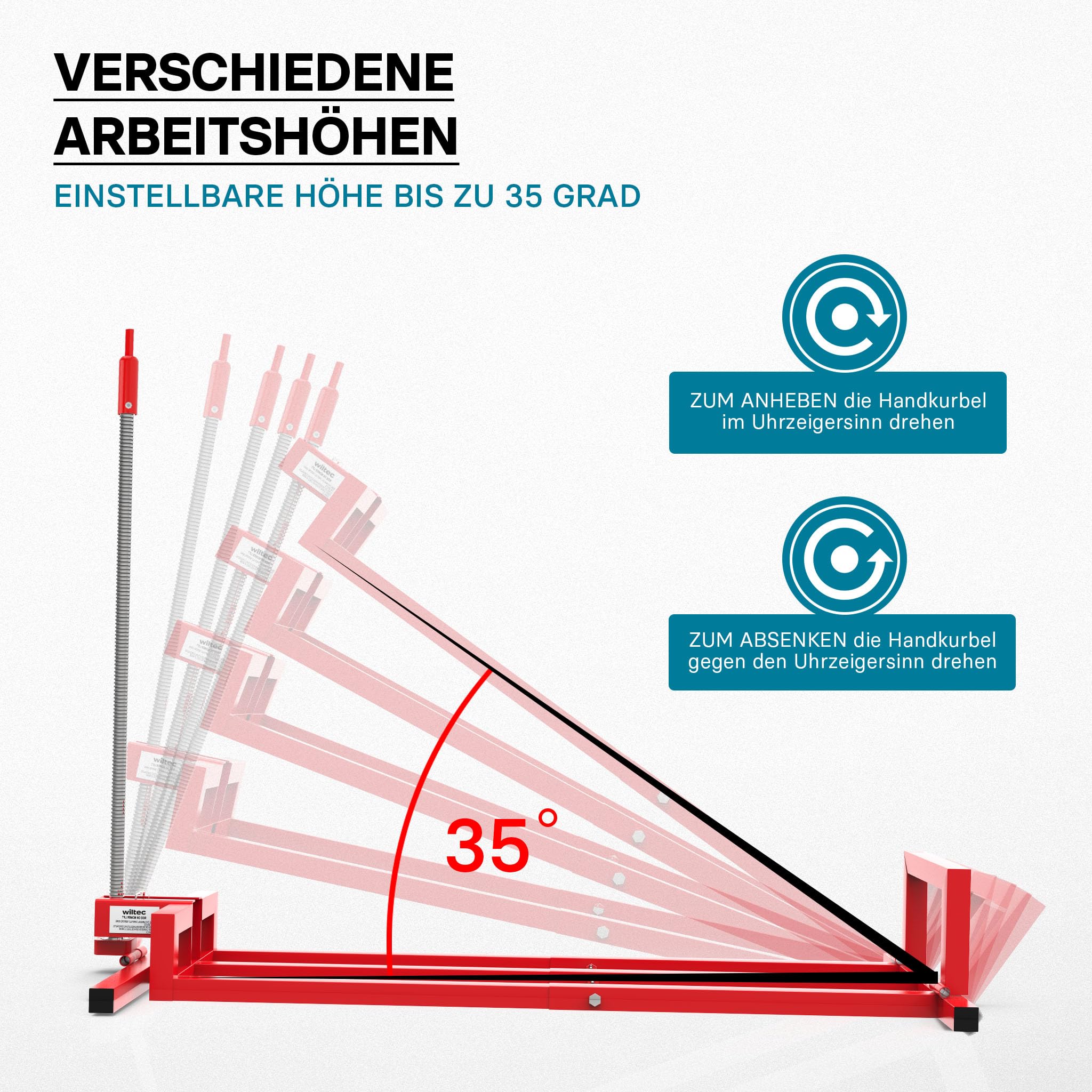 Hebevorrichtung Aufsitzmäher bis 400 kg inkl. Adapter für Rasentraktor bis 35° Neigung