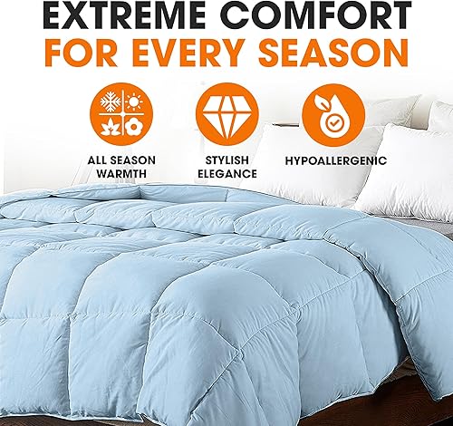 Miniatura 2 de Cheer Collection Lujoso edredón hipoalergénico de plumón sintético para todas las estaciones, tamaño individual (68 x 88)